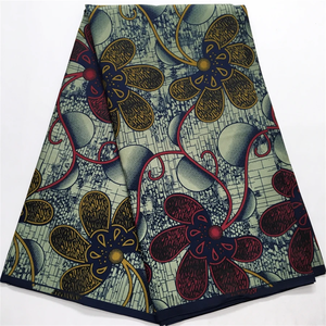 Prix Promotionnel Tendance Tissu Hollandais Ankara Coton Ciré Africain Imprimé 6 Yards Pour Pagnes et <span class=keywords><strong>Dentelle</strong></span> - Product Image 5