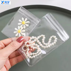 Paquet en plastique transparent PVC bijoux sac à fermeture éclair <span class=keywords><strong>collier</strong></span> pochette à bijoux perruque de cheveux PVC sac à fermeture éclair sac de rangement de bijoux transparent - Product Image 3