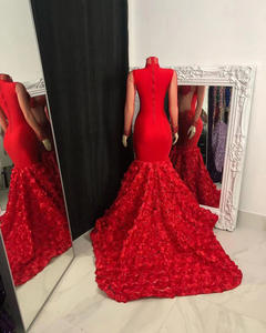 NOVANCE畅销产品2023闪亮钻石闪闪发光的红色长裙浪漫玫瑰婚纱晚会 - Product Image 3