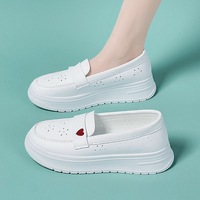 Chaussures plates respirantes en maille pour femmes, vente en gros, logo personnalisé, confortables, légères, antidérapantes, pour infirmières d'hôpital