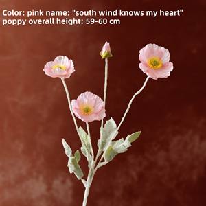 South Wind Knows My Heart, Flores Artificiales Serigrafiadas al Estilo INS, Fabricante de Decoración para el Hogar, Venta al Por Mayor Internacional - Product Image 6