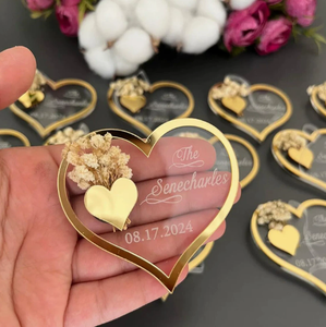 Aimant en acrylique personnalisé en forme de mariage Luckykoo, pour annoncer la date du mariage, cadeau de remerciement - Product Image 2