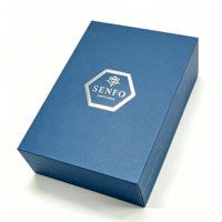 Boîte de parfum en papier de luxe Golden Supplier Boîtes en papier couvercle et base pour vernis à ongles Blue Skincare Cosmetic Gift Wrapping Paper Box