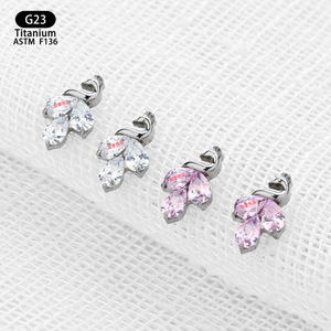 Swan Shape Titanium Stud <b>Earrings</b> With Zircon <b>Opal</b> Inlay 8mm For Women Fashion Jewelry - Product Image 3
