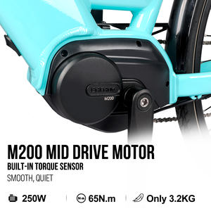 BAFANG 250 Вт Электрический городской велосипед, средний привод, датчик крутящего момента электровелосипеда, склад ЕС, рама из алюминиевого сплава, Электронная интеллектуальная литиевая батарея - Product Image 2