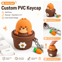 Teclado Mecánico Personalizado con Tecla de PVC Suave con Diseño de Animalito, Juguete Antiestrés