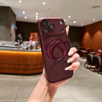 Coque de chargement magnétique sans fil antichoc avec anneau support transparent pour iPhone 18, 17 Pro Max, iPhone 18 Pro