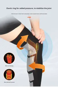 Mangas de compresión para piernas al por mayor, leggings elásticos alargados, soporte deportivo para rodilla, baloncesto, fútbol - Product Image 5