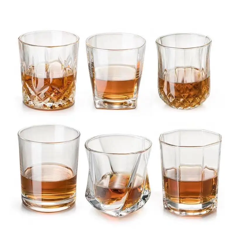 Уникальные стеклянные стаканы для виски с сублимационной печатью, 2 унции, 5 унций, 2 унции, 7 унций, 8 унций