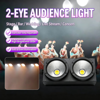 Projecteur LED de studio COB à double tête 250W, blanc chaud et ambre, à intensité variable, contrôle DMX512, idéal pour bars, mariages, concerts et scènes – Vente directe usine