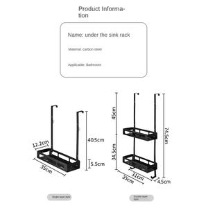 Porte-serviettes mural moderne en acier inoxydable à double niveau, design étanche pour la zone de douche - Product Image 5