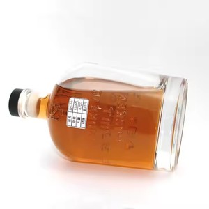 Precio de fábrica Vacío Whisky Vodka Tequila Spirits Tapa de corcho sellada Botella de bebidas alcohólicas de vidrio - Product Image 5