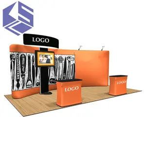 Custom Material Exhibition Booth Stand Backdrop Portable Promotion Pop Up Banner Trade Show Display Booth