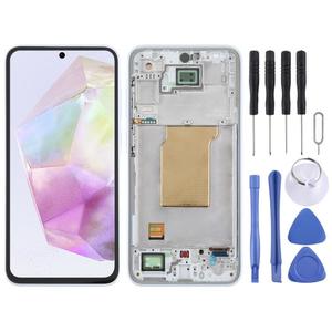Consegna Sicura: Schermo OLED LCD e Digitalizzatore Completo con Cornice, Parti di Ricambio per Riparazione Touch Screen per <span class=keywords><strong>Samsung</strong></span> Galaxy A35 SM-A356B - Product Image 1