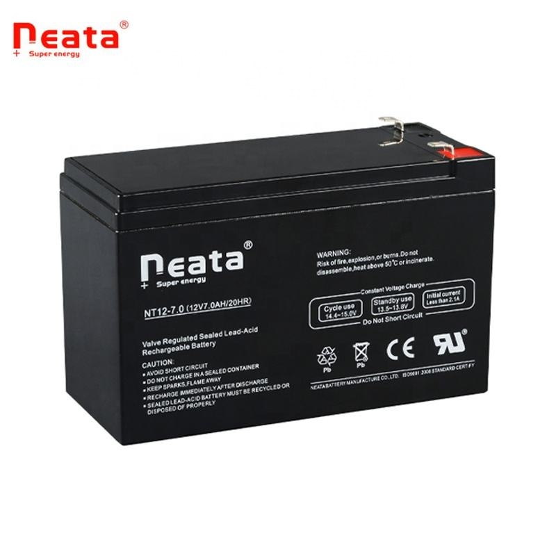 12 Volt 7 Amp Batterij Oplaadbare Onderhoud Gratis Ups Power 12 V 7ah Batterij Voor Kinderen Elektrische Speelgoed Auto