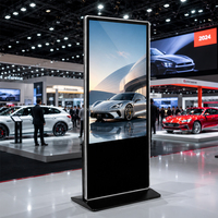 4K UHD LCD Ayaklı Dijital Poster Reklam Medya Oynatıcılı Dokunmatik Ekranlı Kiosk 49/55/65 İnç 7/24 Çalışma