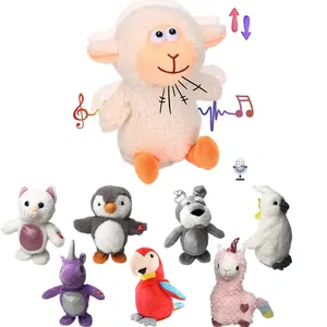 Parlant enregistreur vocal enfants éducatif électronique Simulation animaux en peluche doux répéter parler bébé jouet