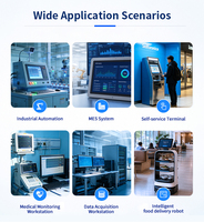 Mini PC con Pantalla, Panel PC Industrial Intel de 12.ª Generación, Computadora Táctil sin Ventilador con COM, LAN, USB para Automatización Industrial HMI