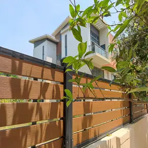תמיכה עץ פלסטיק חום מותאם אישית delien 6ft x 8ft קיר מרוכב גדר קיר מרוכב