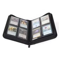 Porte-cartes élégant violet personnalisable à 4 poches pour collection de cartes à collectionner