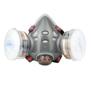 <span class=keywords><strong>Masque</strong></span> à gaz double cartouche KN95 avec filtre HEPA, <span class=keywords><strong>masque</strong></span> respiratoire réutilisable pour la <span class=keywords><strong>protection</strong></span> contre les produits chimiques, les pesticides, les huiles, les peintures et les odeurs - Product Image 1