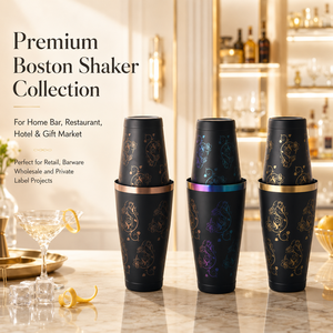 Coctelera Boston OUYADA de 2 Piezas Grabada para Bartending, Vaso Mezclador de Acero Inoxidable para Cócteles de Bar - Product Image 5