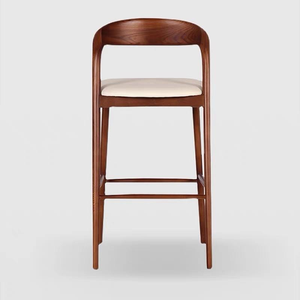 Chaise de bar en bois moderne, tabouret de bar en bois massif, chaise de bar confortable pour café et restaurant - Product Image 6