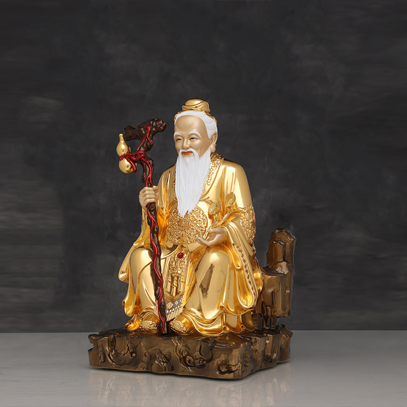 Chinese-style Home Decoration Brass Painted Gold Stamped Medicine King Sun Simiao Medicine Saint Li Shizhen Buddhist Hall
