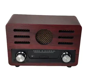 Werkseitig einfaches und bestes Retro-Holz radio, tragbar für den Heim-oder Außenbereich
