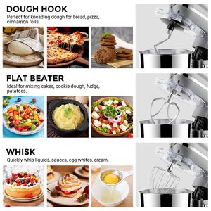 Ayudante de cocina multifuncional 1400W 5.5L pastel pan amasar masa fabricante panadería cocina aparato soporte mezclador procesador de alimentos - Product Image 4