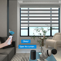 Stores zébrés modernes de style européen personnalisés en tissu, rideaux motorisés Apple Matter sur mesure pour maison d'hôtes et fenêtres commerciales