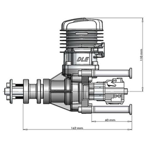 Moteur à essence/pétrole DLE 35RA d'origine, 35 cm³, pour pièces de modèles d'avions RC, DLE35RA, DLE-35RA - Product Image 4