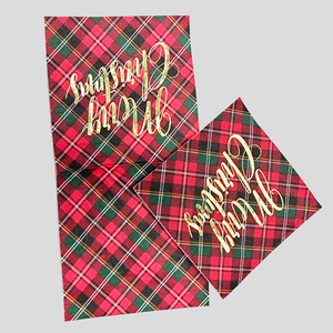 Christmas Paper Napkins 250mmx250mm Gold Foil Design Disposable For Holiday Use - Product Image 3