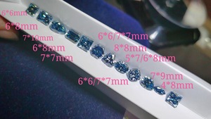 최고의 생산 보석 하이 퀄리티 색상 블루 그라 모이사나이트 다이아몬드 보석 외계인 컷 모이사나이트 - Product Image 3