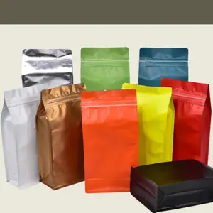 Personalizado Impresso Alumínio Reciclável Chaves Engrenagem Anel Ferramenta Tom Sacos De Café com Válvula com Válvula 1kg 12 Oz Plástico Quadrado Flat Bot