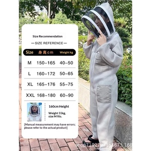 Nuevo <span class=keywords><strong>Traje</strong></span> <span class=keywords><strong>de</strong></span> <span class=keywords><strong>Apicultura</strong></span> <span class=keywords><strong>de</strong></span> Una Pieza, Transpirable, <span class=keywords><strong>de</strong></span> Malla <span class=keywords><strong>de</strong></span> Algodón 3D, Anti-Picaduras, para la Recolección <span class=keywords><strong>de</strong></span> Miel - Product Image 2