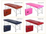 Table de massage pliable portable en cuir PU avec éponge haute densité pour salons de beauté, marque HTong, design contemporain