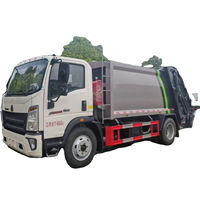 Véhicule de collecte des ordures vert Sinotruk 4x2 pour l'accès aux garages souterrains