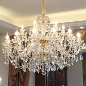 Lustre suspendu en cristal et verre doré K9, design moderne de luxe, luminaire décoratif d'intérieur, idéal pour un salon, une chambre à coucher ou un hôtel