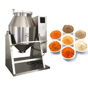 JUYOU industrial food flour mixers portable double cone mixer blender mixing machine for cosmetic dry powder