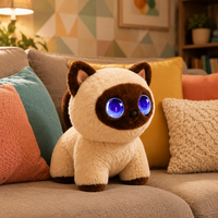 Chat Robot Électrique Interactif Portable Léger Unisexe Kawaii en Peluche Conforme CPSIA – Cadeau d'Anniversaire
