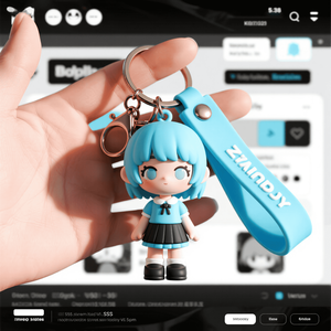 Anime tema 2D yumuşak PVC anahtarlık özel mal yumuşak PVC anahtarlık özel kişisel imza desen hatıra - Product Image 4