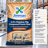 Prémélange Composé pour Porcs Jinmao 2,5% avec Minéraux et Oligo-éléments de Qualité Alimentaire 25 kg pour Porcs de 60 kg à Poids de Marché