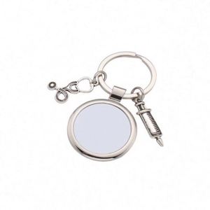 Llavero Sublimable para Enfermeras, Herramienta Médica, Anillo para Llaves con Foto, Jeringa, Llavero Sublimable DIY, Gorro de Enfermera, Llavero de Doctor - Product Image 3