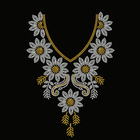 Transferts thermocollants personnalisés avec motif floral en strass pour T-shirt