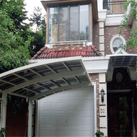 Avec haute neige/charge de pluie En Aluminium/PC Solide Abri De Voiture en polycarbonate creux feuille discount carports garages double carport