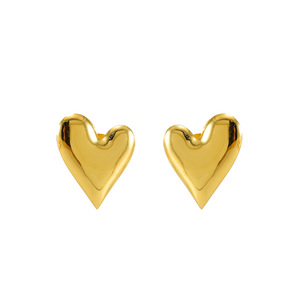 Zogxin Heart Shape <b>Stud</b> Earrings 18K <b>Titanium</b> Steel Gold Color Fashion Jewelry Gift For Women - Product Image 5