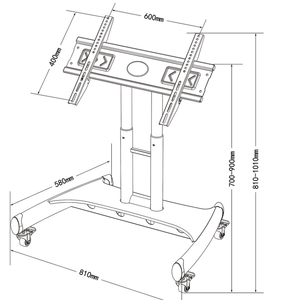 Tất cả trong một hiện đại bánh <span class=keywords><strong>TV</strong></span> di động giỏ hàng 32-70 inch di chuyển kim loại tầng-to-sàn khung <span class=keywords><strong>TV</strong></span> 360 độ xoay cho LED <span class=keywords><strong>TV</strong></span> - Product Image 2