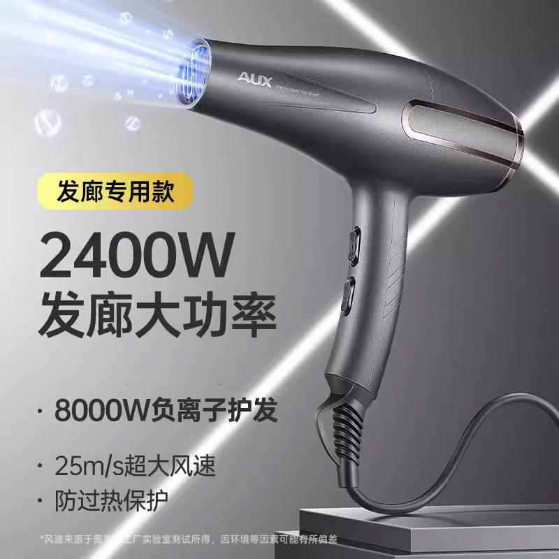 สีเทา - กำลังไฟสูง 2400W - รุ่นไอออนลบแสงสีฟ้า