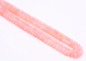 Cuentas de forma de Rondelle lisas de ópalo rosa más vendidas con cuentas de piedras preciosas Rondelle de 6 a 9mm para fabricación de joyas artesanales - Product Image 2